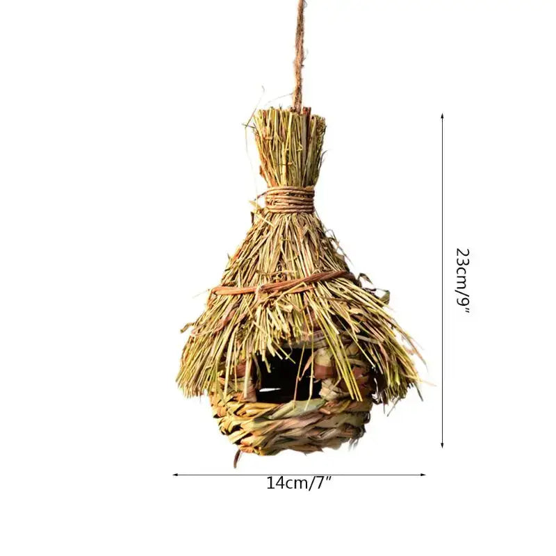 DecorBites™ Natural Grass Bird Cage Hanging Parrot Nest