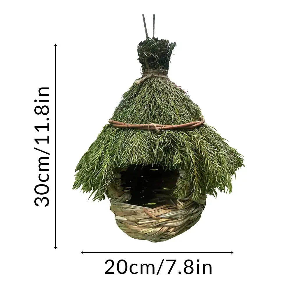 DecorBites™ Natural Grass Bird Nest Cage for Outdoor Decor