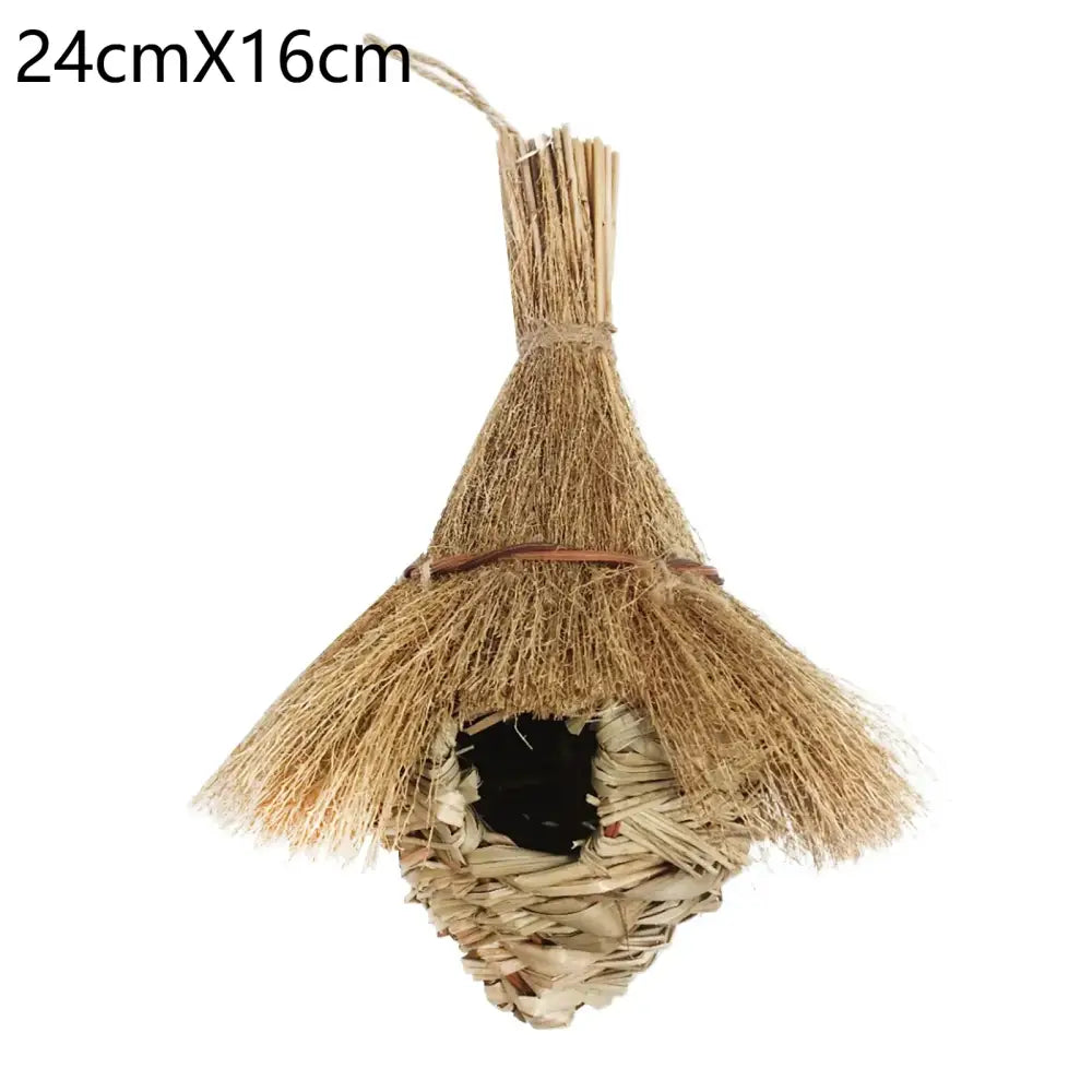 DecorBites™ Natural Grass Bird Nest Cage for Outdoor Decor