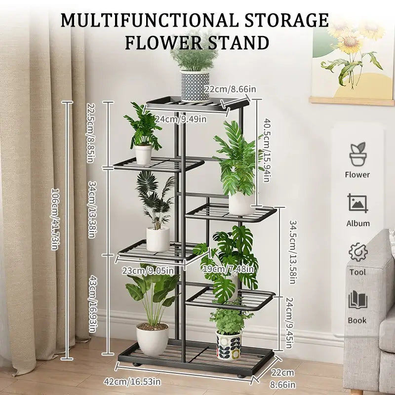 DecorBites™ Natural Iron Plant Stand Holder - 4/5/6Layers