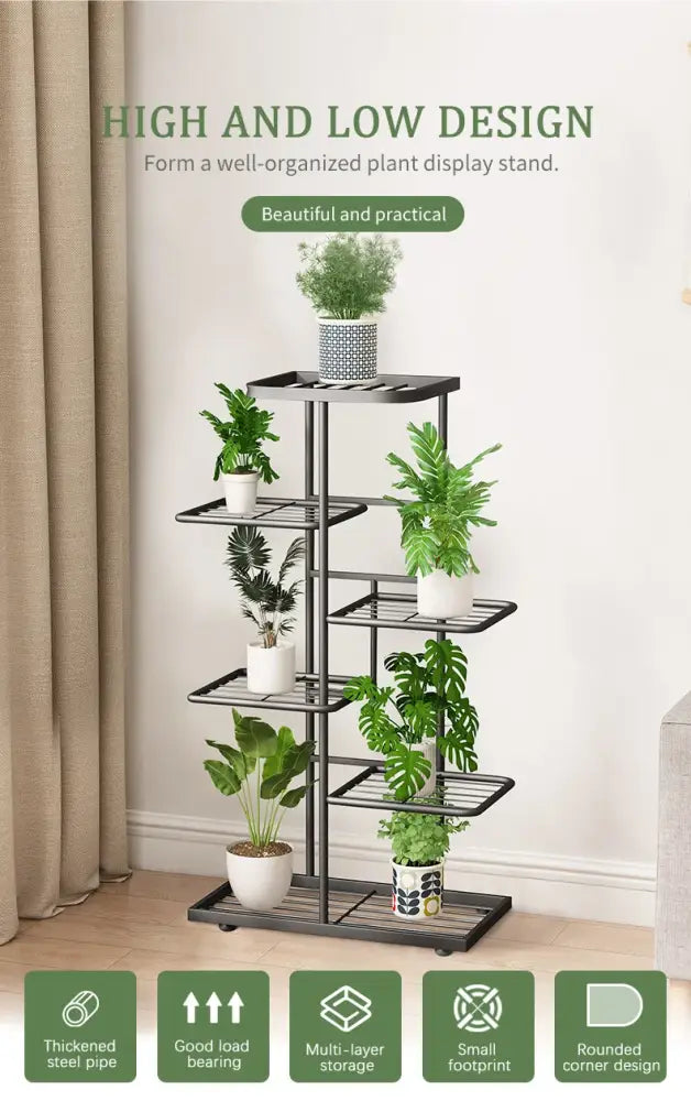 DecorBites™ Natural Iron Plant Stand Holder - 4/5/6Layers