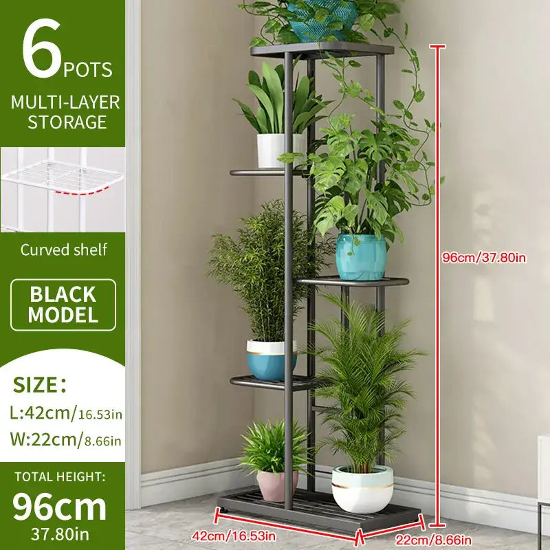 DecorBites™ Natural Iron Plant Stand Holder - 4/5/6Layers
