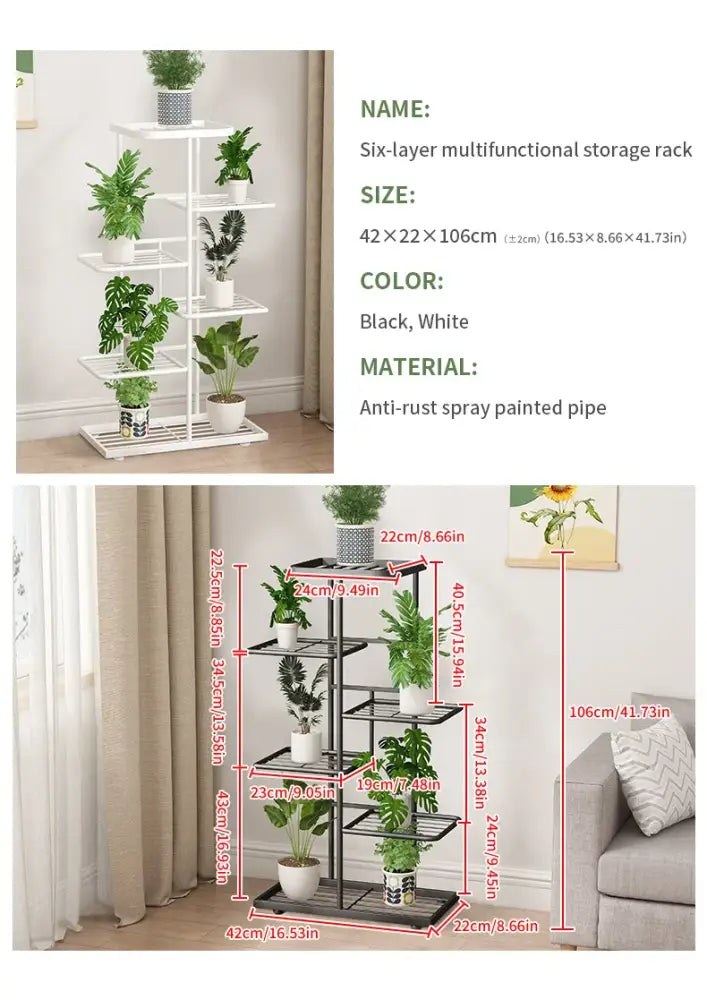 DecorBites™ Natural Iron Plant Stand Holder - 4/5/6Layers