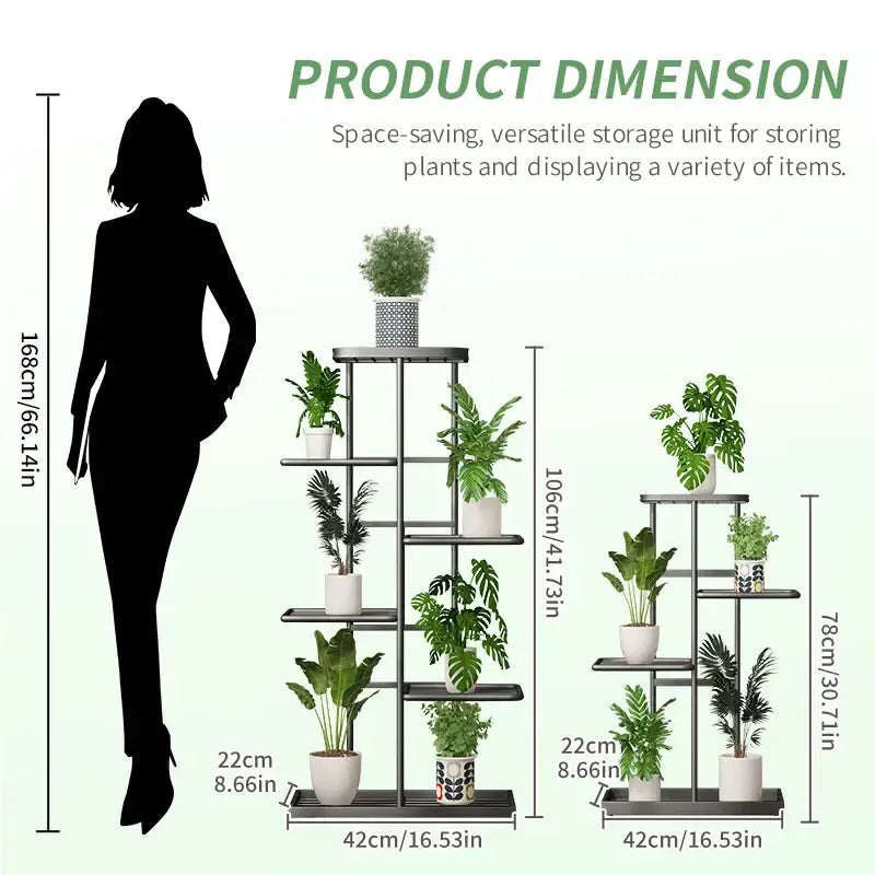 DecorBites™ Natural Iron Plant Stand Holder - 4/5/6Layers