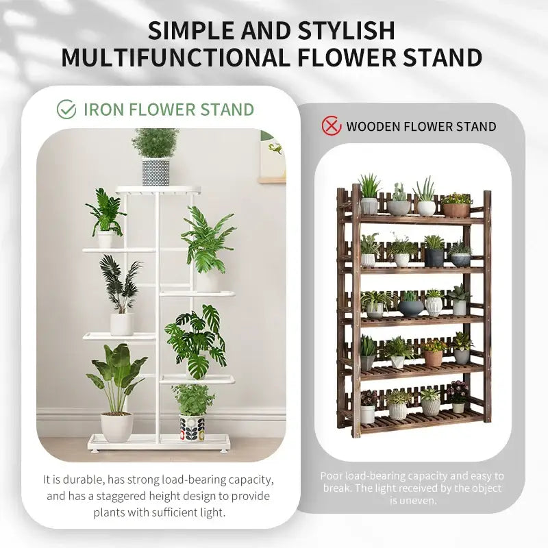 DecorBites™ Natural Iron Plant Stand Holder - 4/5/6Layers