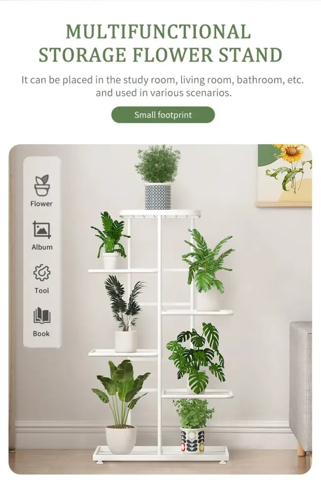 DecorBites™ Natural Iron Plant Stand Holder - 4/5/6Layers