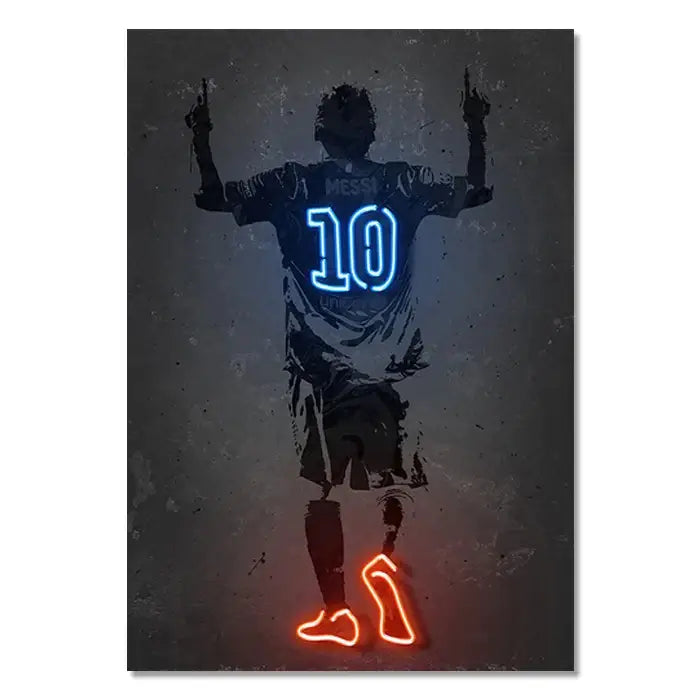 DecorBites™ NBA & Soccer Stars Neon Wall Art