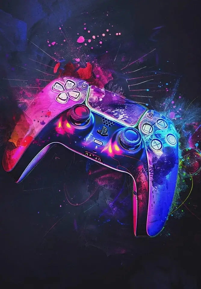 DecorBites™ Neon Video Game Posters for Gamer Room