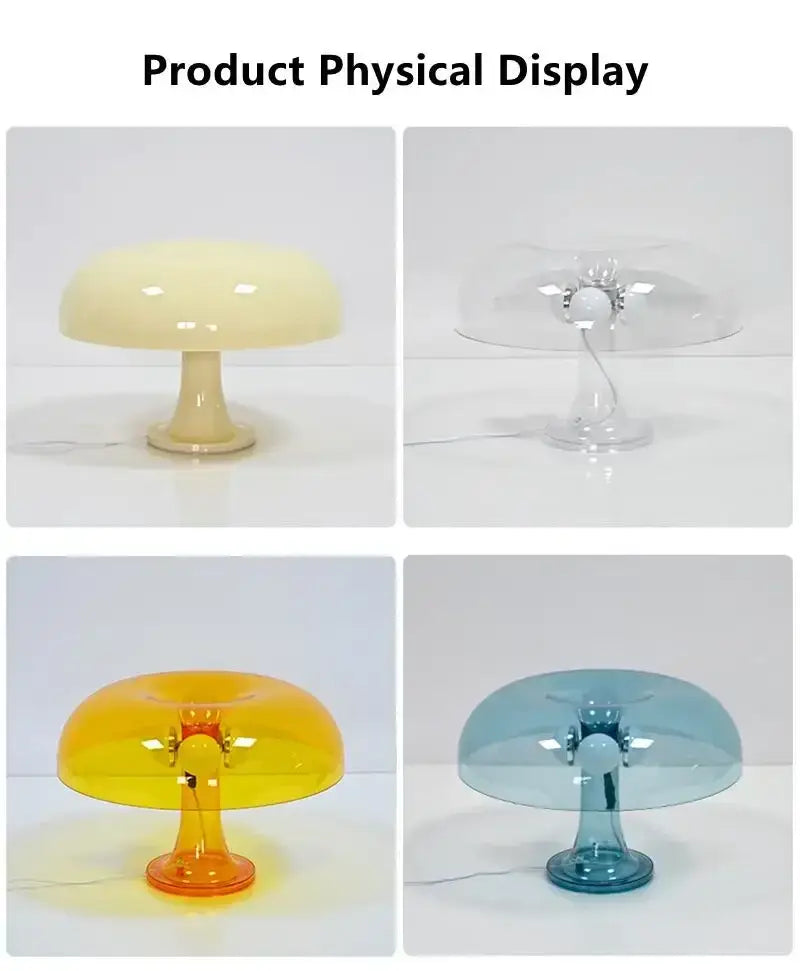 DecorBites™ New Led Mushroom Table Lamp for Hotel Bedroom Bedside Living Room Decoration Lighting Modern Minimalist Creativity Desk Lights