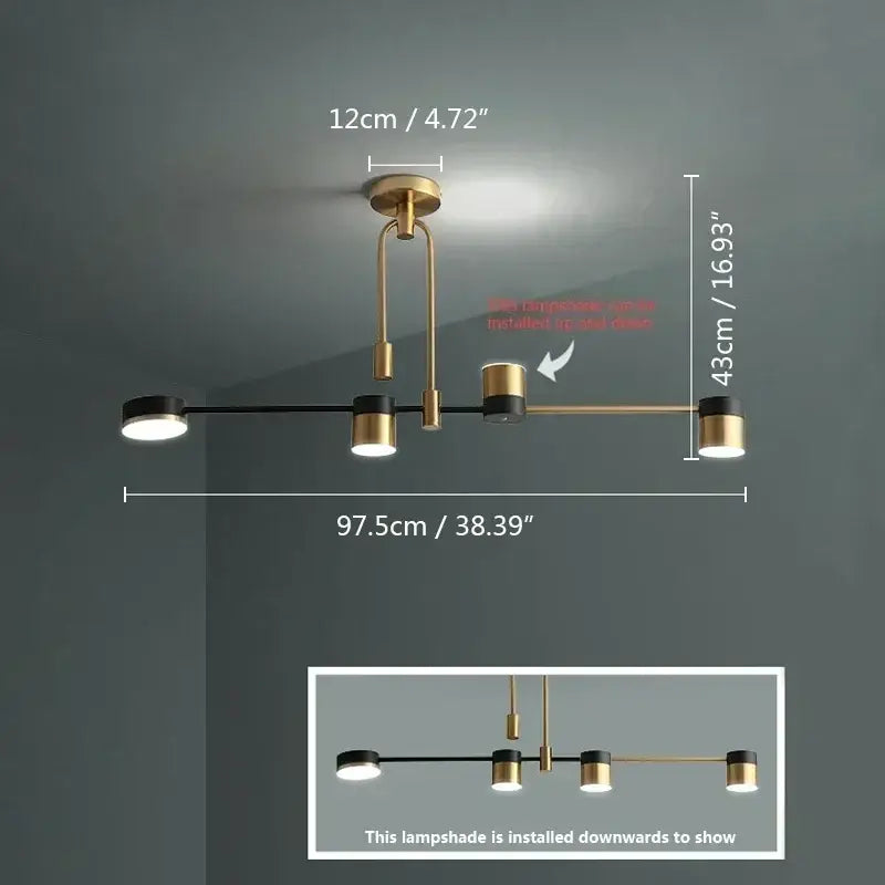 DecorBites™ Nordic Black Gold Pendant Light for Home Decor