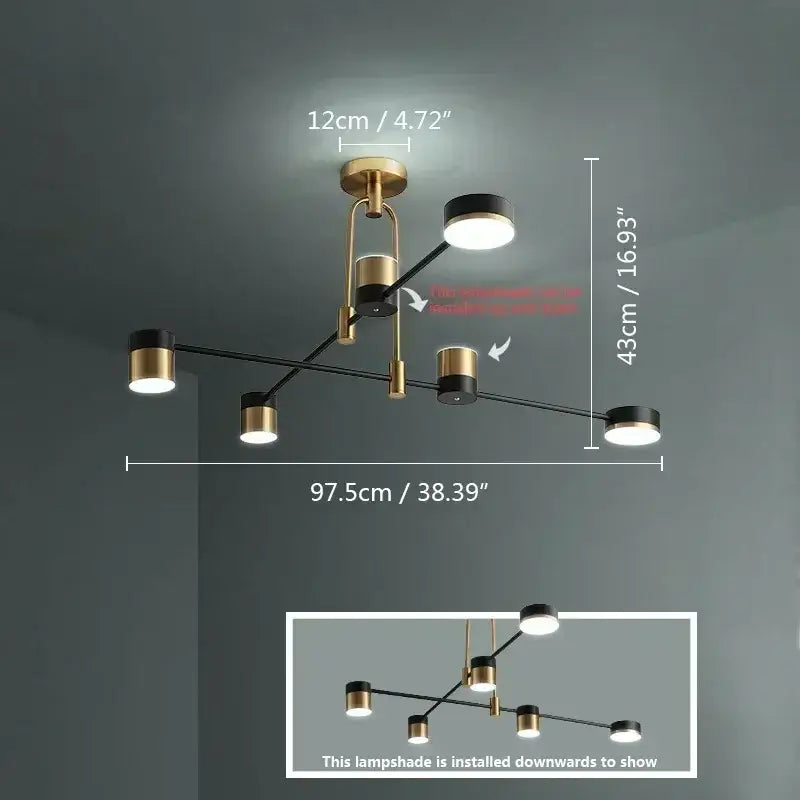 DecorBites™ Nordic Black Gold Pendant Light for Home Decor