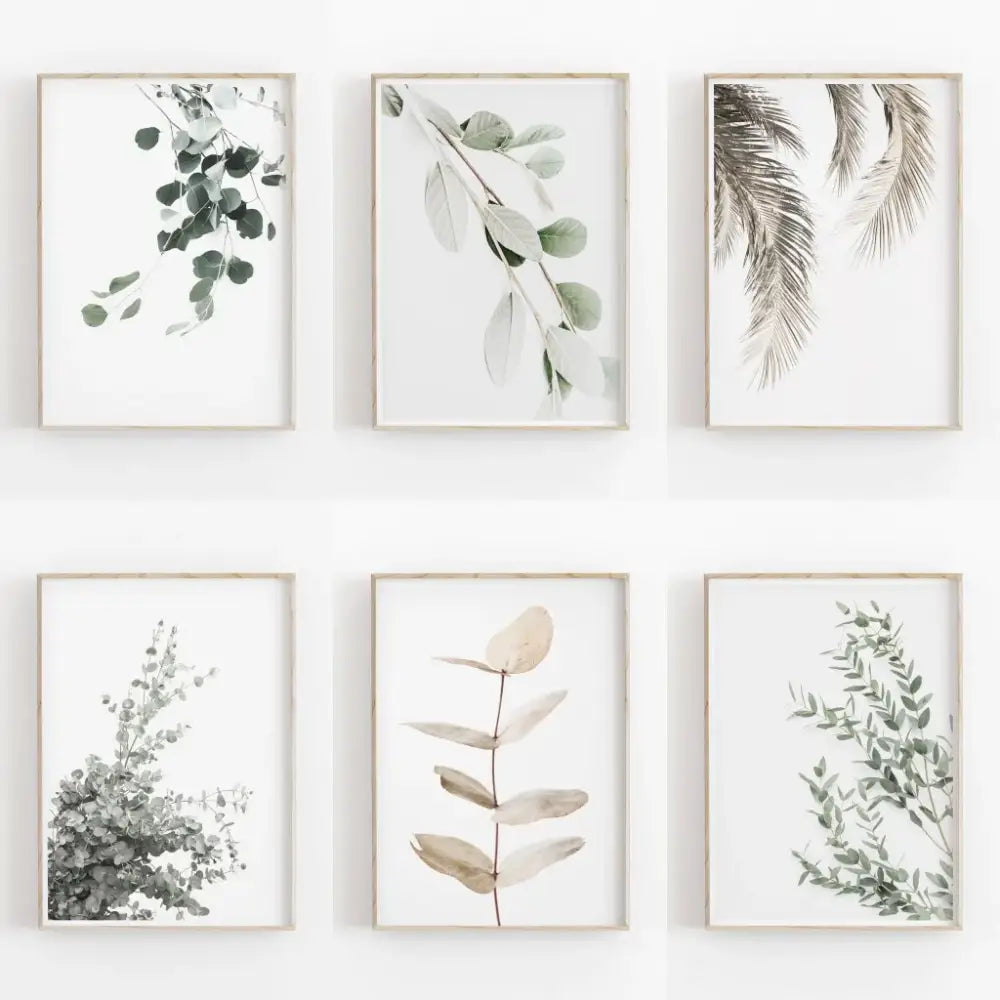 DecorBites™ Nordic Botanical Poster Canvas Art - Eucalyptus Palm