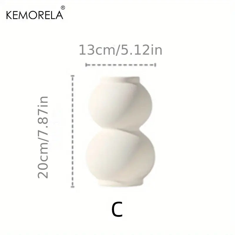 DecorBites™ Nordic Ceramic Donut Vase - Home Decor Accent