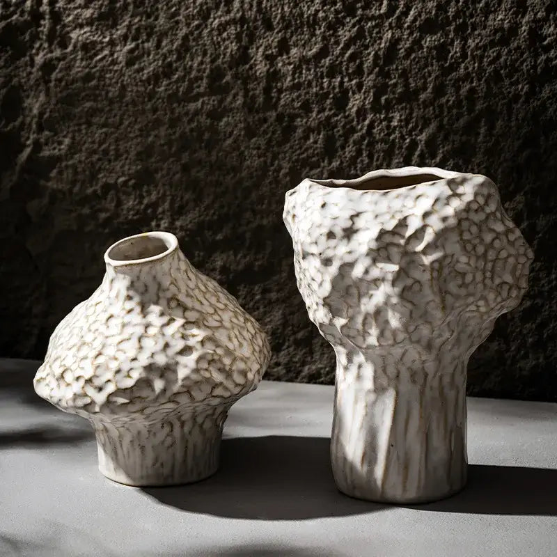 DecorBites™ Nordic Ceramic Vase with Pampas Grass