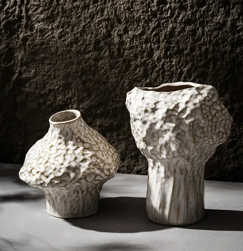 DecorBites™ Nordic Ceramic Vase with Pampas Grass