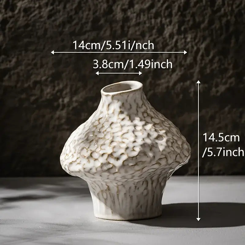 DecorBites™ Nordic Ceramic Vase with Pampas Grass