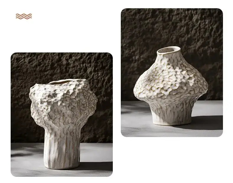 DecorBites™ Nordic Ceramic Vase with Pampas Grass