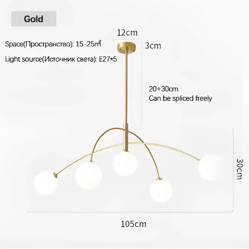 DecorBites™ Nordic Comet Glass Ball Chandelier - Elegant Home Décor
