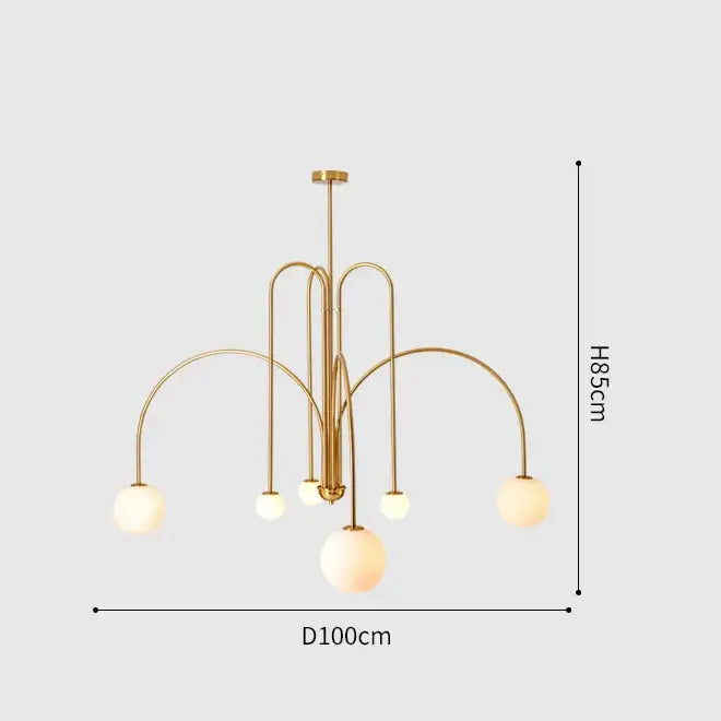 DecorBites™ Nordic Comet Glass Ball Chandelier - Elegant Home Décor