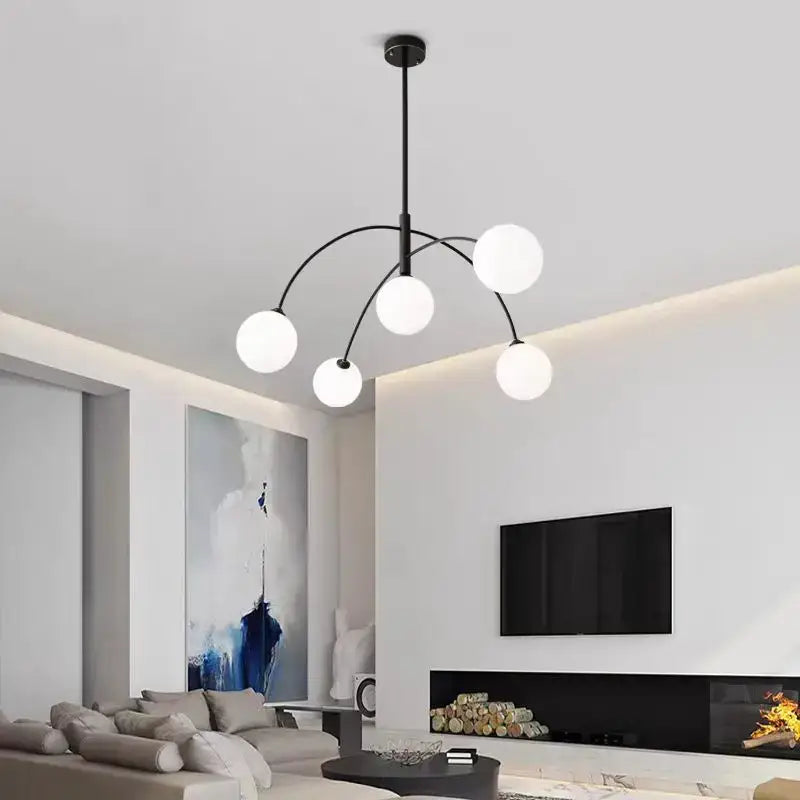 DecorBites™ Nordic Comet Glass Ball Chandelier - Elegant Home Décor