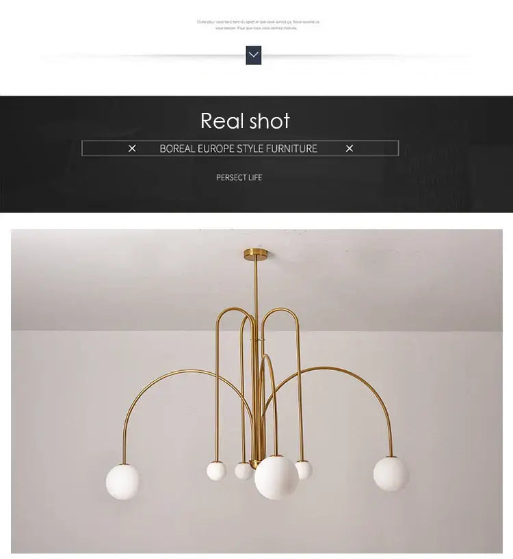 DecorBites™ Nordic Comet Glass Ball Chandelier - Elegant Home Décor