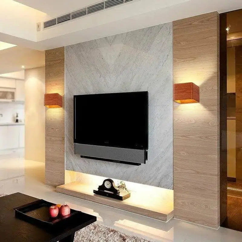 DecorBites™ Nordic Faux Wooden Wall Light for Bedroom