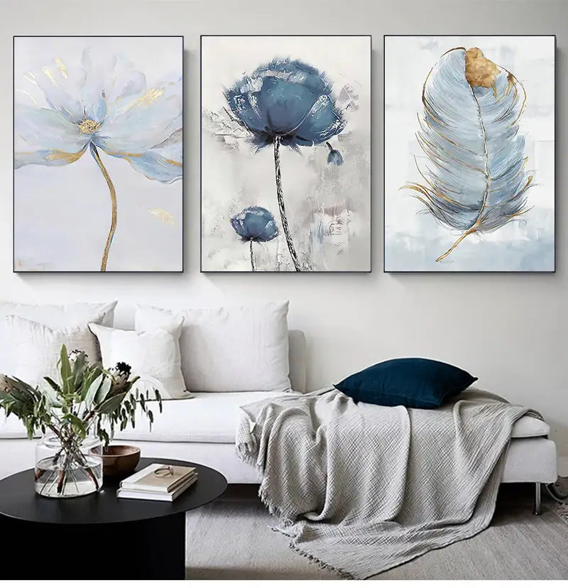 DecorBites™ Nordic Flower Abstract Canvas Art Print
