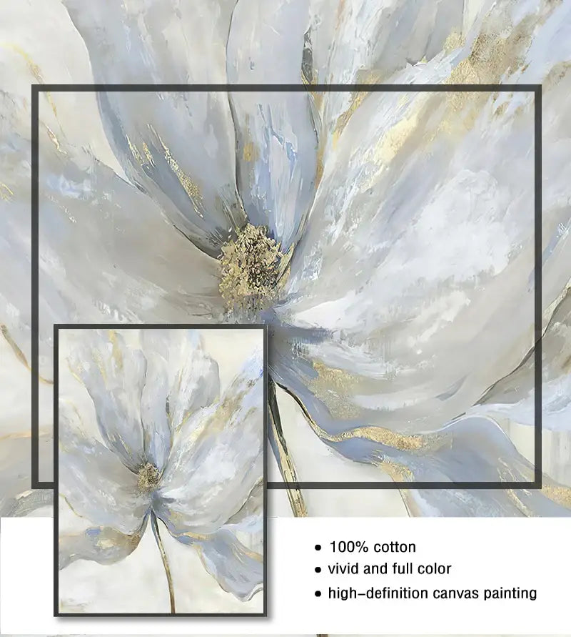 DecorBites™ Nordic Flower Abstract Canvas Art Print