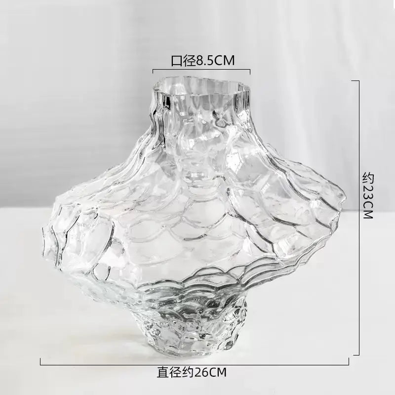 DecorBites™ Nordic Frosting Glass Vase - Modern Home Decor