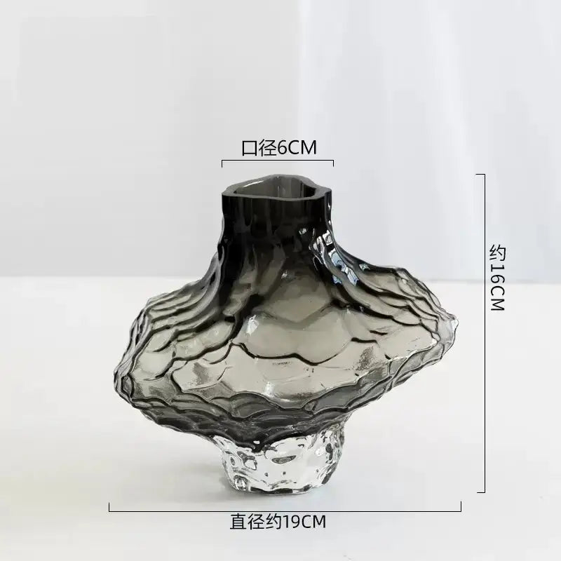 DecorBites™ Nordic Frosting Glass Vase - Modern Home Decor