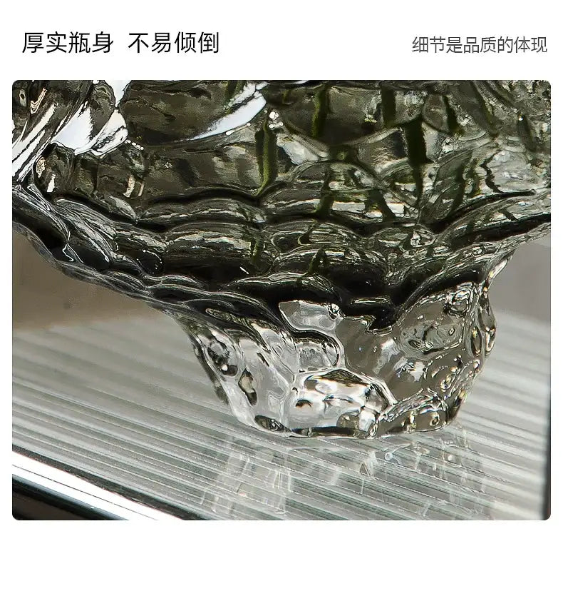 DecorBites™ Nordic Frosting Glass Vase - Modern Home Decor