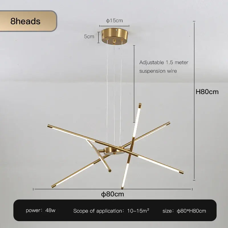 DecorBites™ Nordic Geometry LED Chandelier with Remote Control