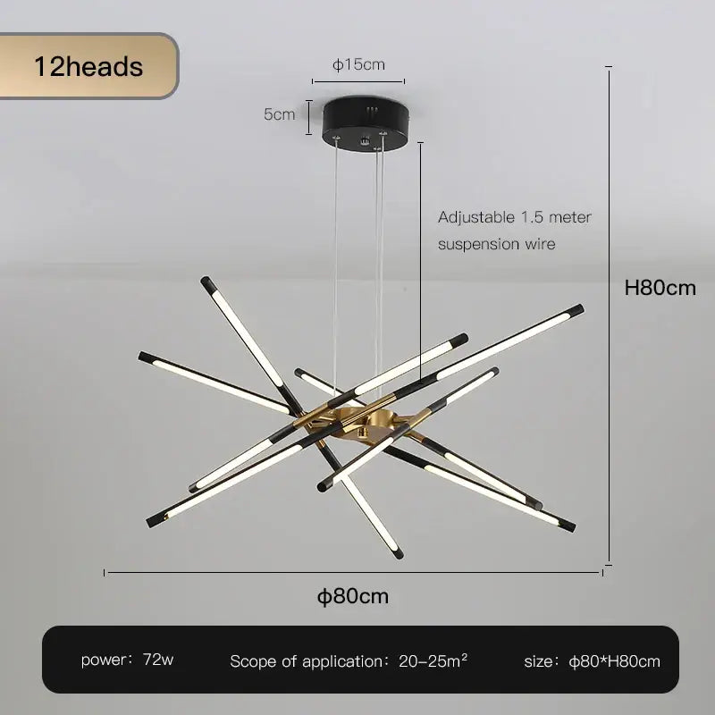 DecorBites™ Nordic Geometry LED Chandelier with Remote Control