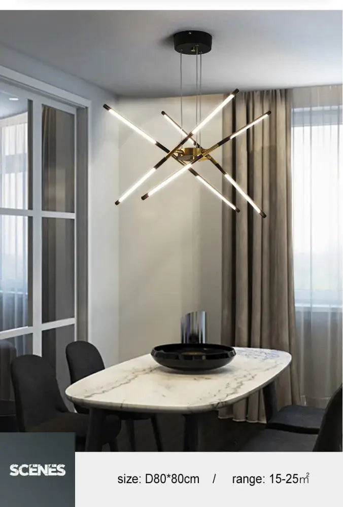 DecorBites™ Nordic Geometry LED Chandelier with Remote Control
