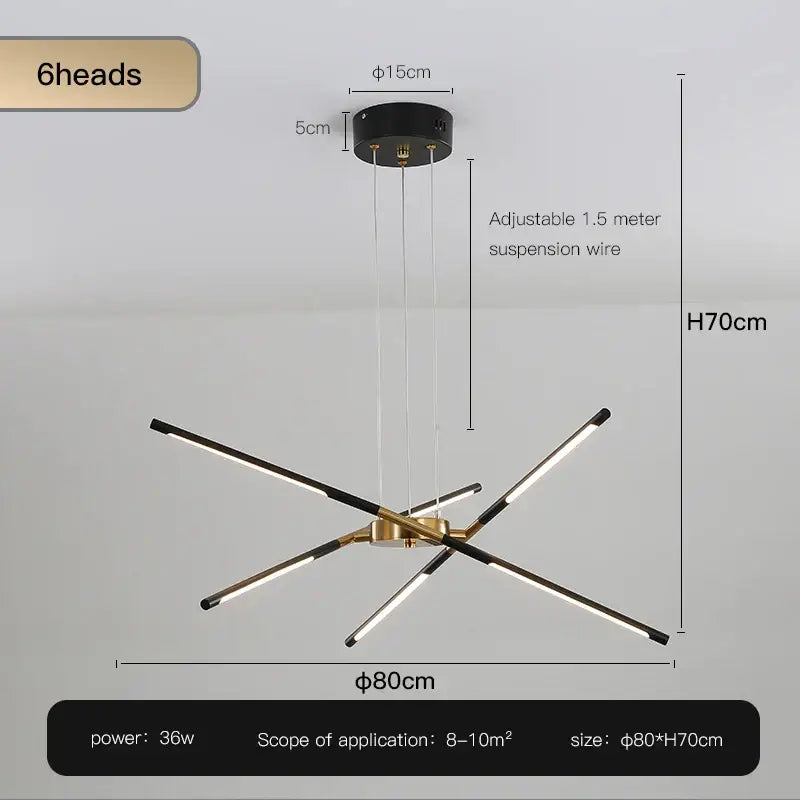 DecorBites™ Nordic Geometry LED Chandelier with Remote Control