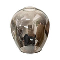 A sleek translucent amber glass ball vase with smooth reflective surface for decorbites nordic glass ball led chandelier