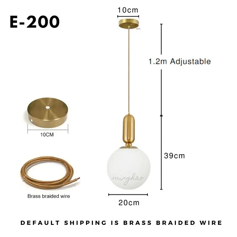 DecorBites™ Nordic Glass Ball Pendant Light - Modern Decor