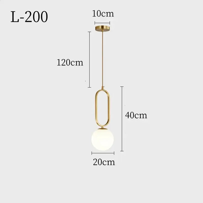 DecorBites™ Nordic Glass Ball Pendant Light - Modern Decor