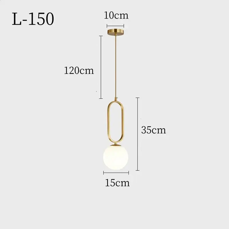 DecorBites™ Nordic Glass Ball Pendant Light - Modern Decor