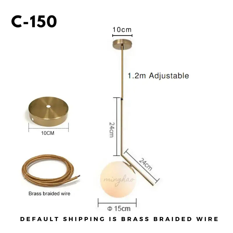 DecorBites™ Nordic Glass Ball Pendant Light - Modern Decor