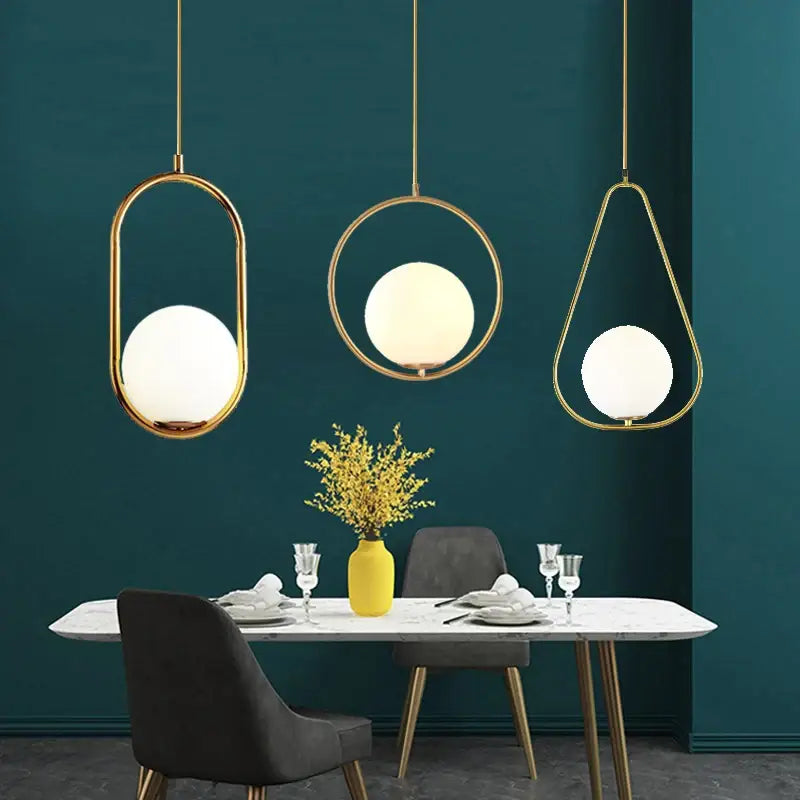 DecorBites™ Nordic Glass Ball Pendant Light - Modern Decor