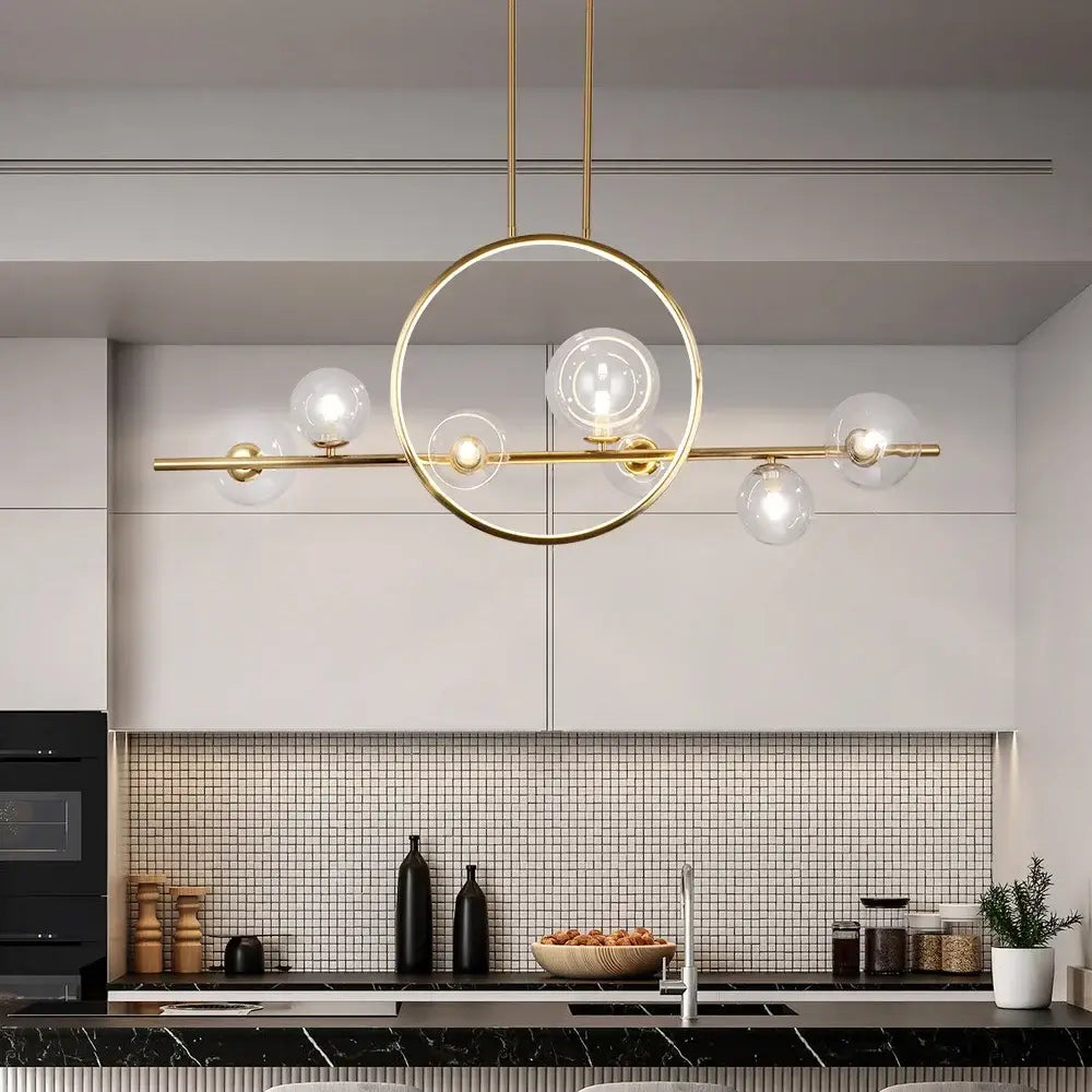 DecorBites™ Nordic Glass Bubble LED Chandelier - Black