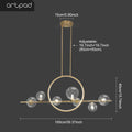 DecorBites™ Nordic Glass Bubble LED Chandelier - Black