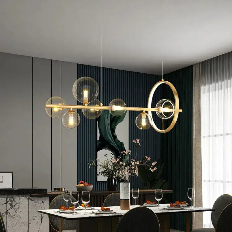 DecorBites™ Nordic Glass Bubble LED Chandelier - Black