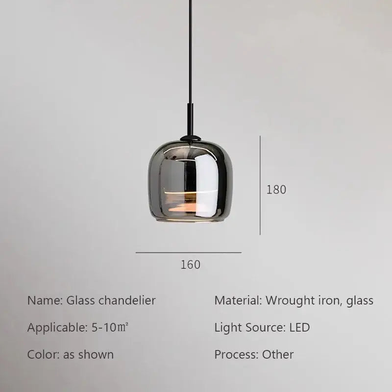 DecorBites™ Nordic Glass LED Pendant Chandelier - Modern, Luxury