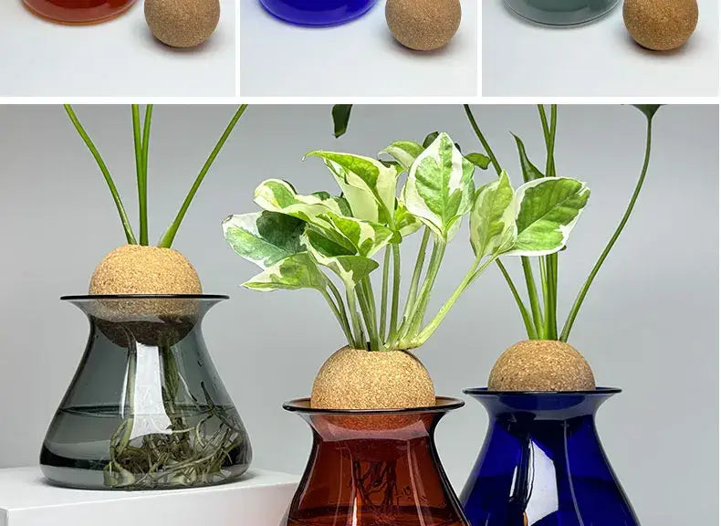 DecorBites™ Nordic Glass Vase for Home Decor - Small Transparent Vase