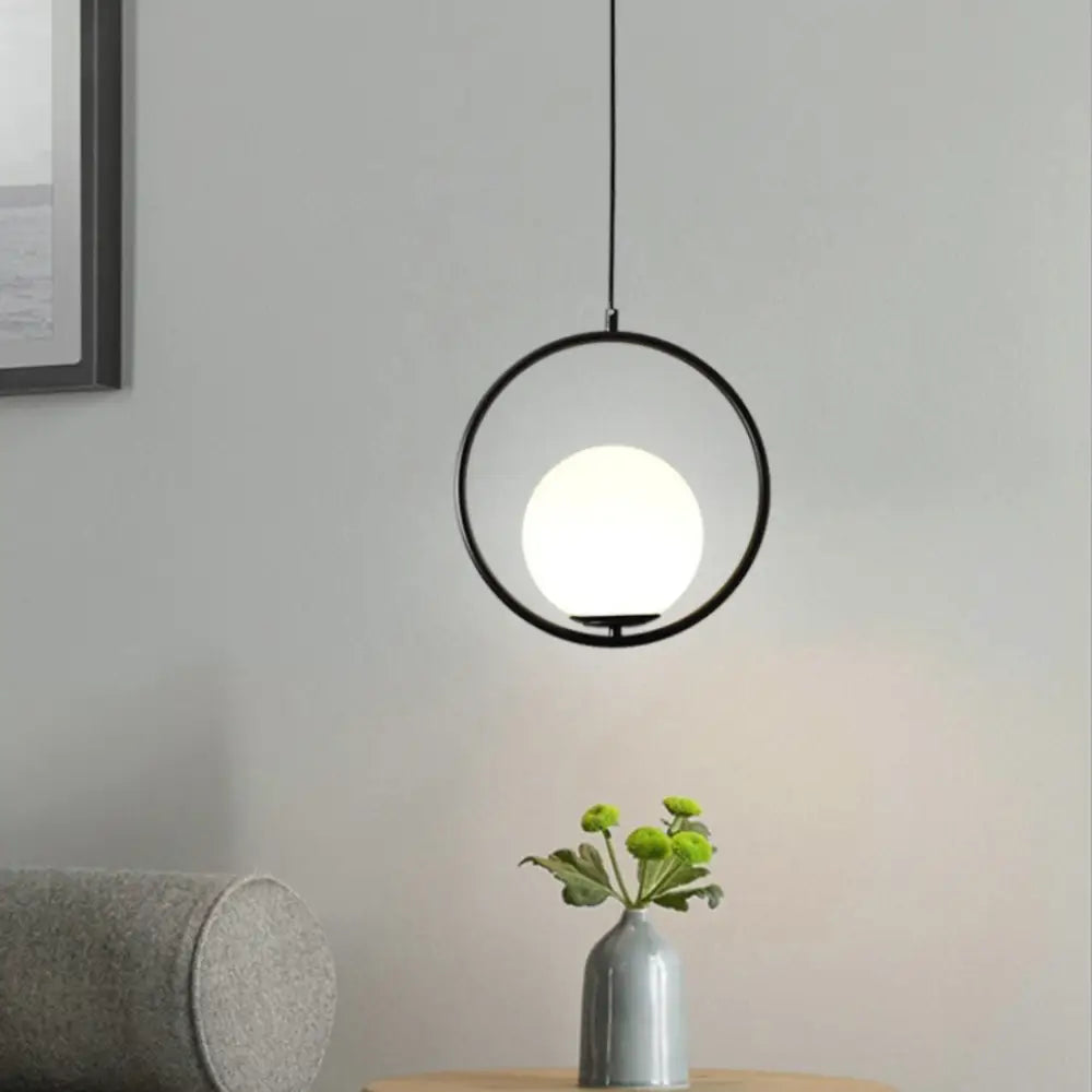 DecorBites™ Nordic Gold Pendant Light with Glass Shade