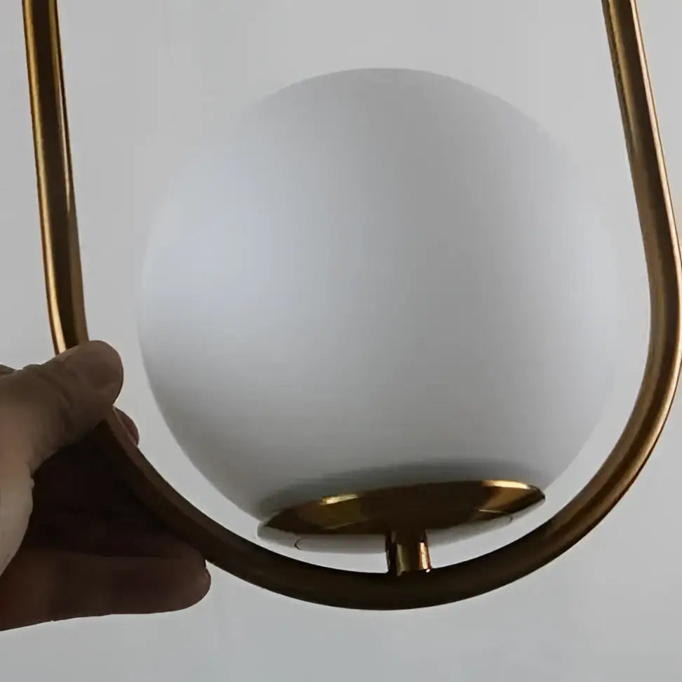 DecorBites™ Nordic Gold Pendant Light with Glass Shade