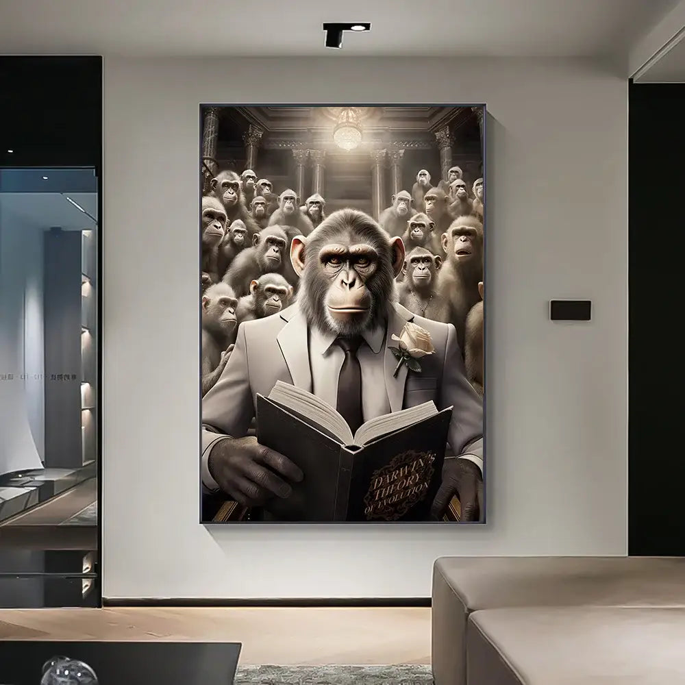 DecorBites™ Nordic Gorilla Wall Art Canvas Print