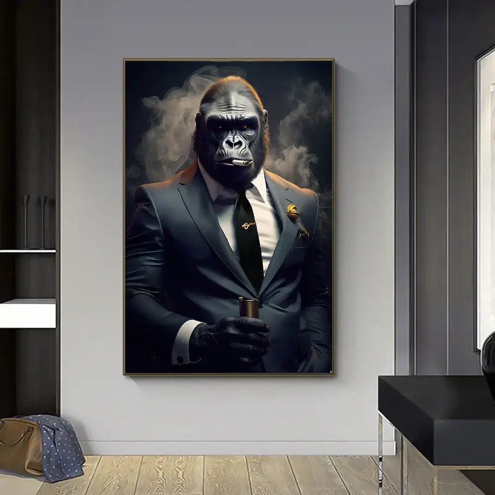 DecorBites™ Nordic Gorilla Wall Art Canvas Print
